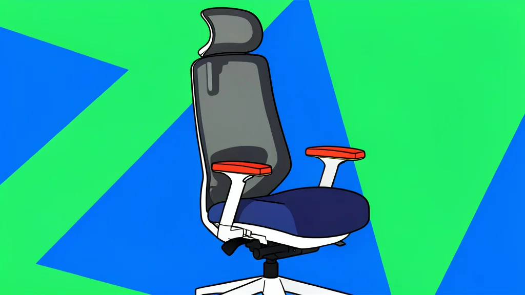 A modern ergonomic office chair with a mesh back and adjustable armrests in a minimalist room