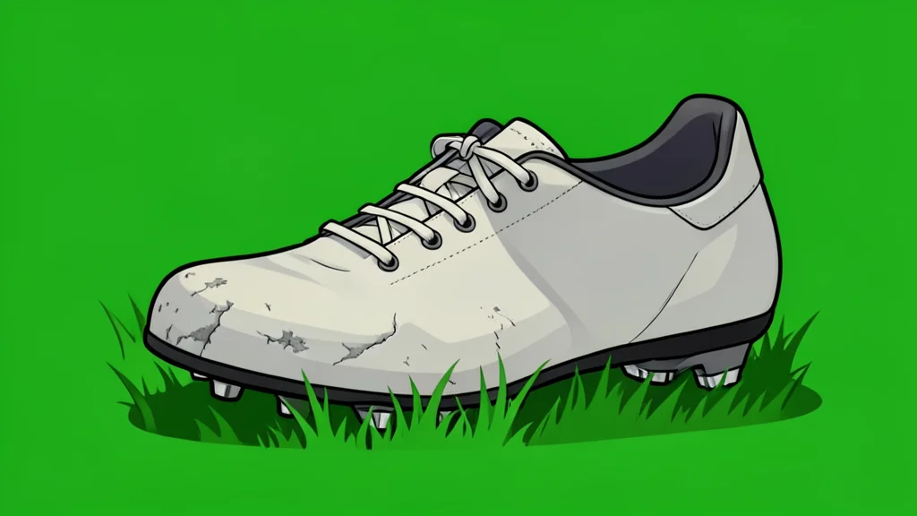 A football helmet resting on green grass
