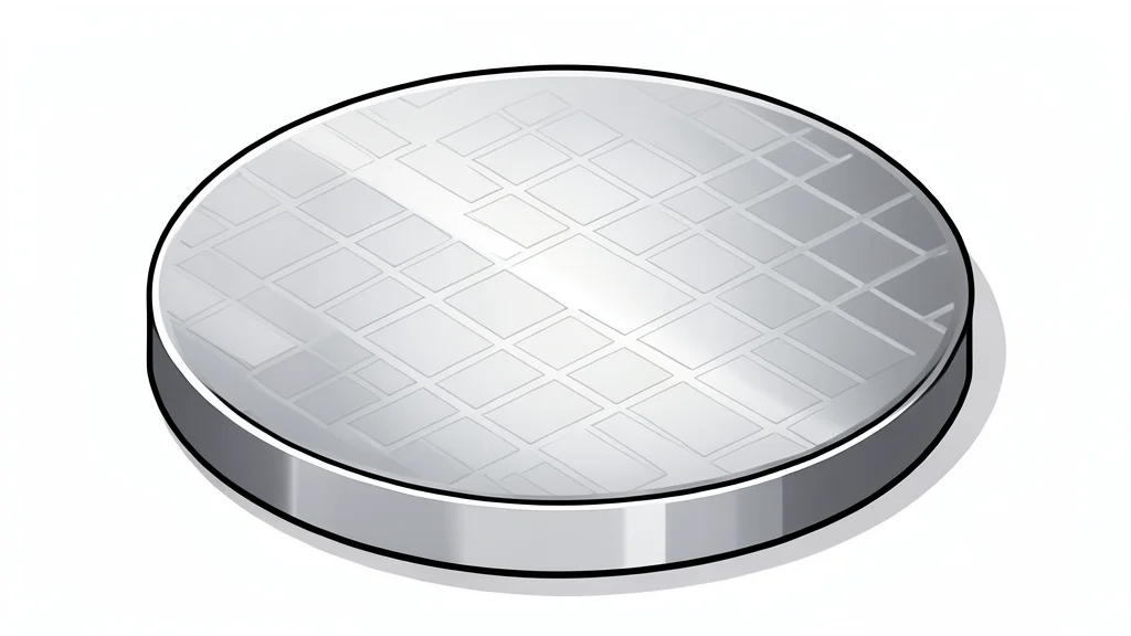 A polished silicon wafer resting on a clean, white surface
