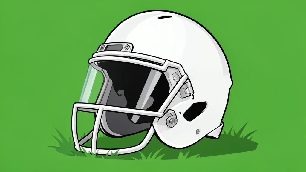 A football resting on a green grass field