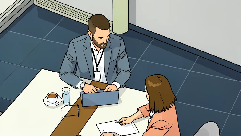 A stack of paper financial statements and a calculator on a wooden desk