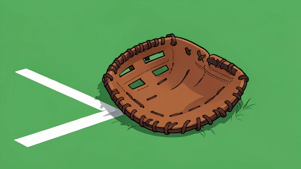A baseball diamond with white chalk lines and a pitcher's mound