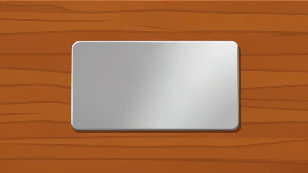 A sleek, metallic credit card resting on a polished wooden desk surface