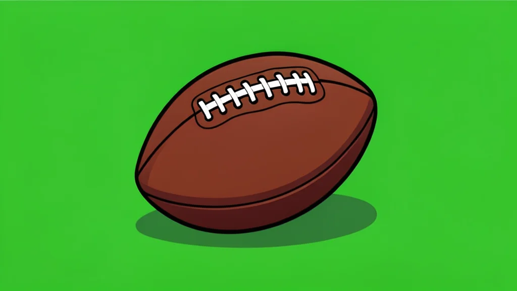 A vintage leather football resting on a green grass pitch