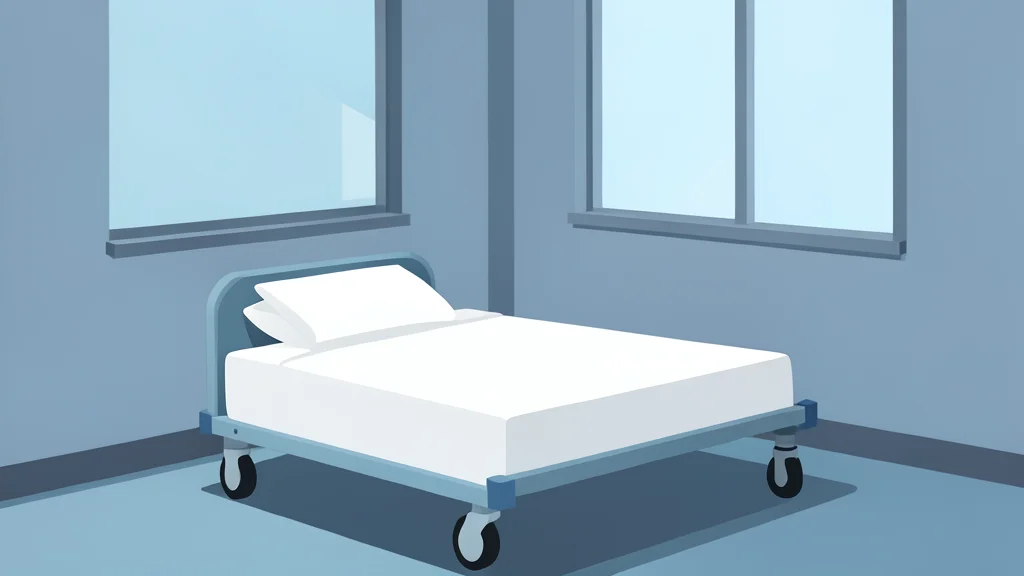 A quiet hospital corridor with empty chairs and a closed door