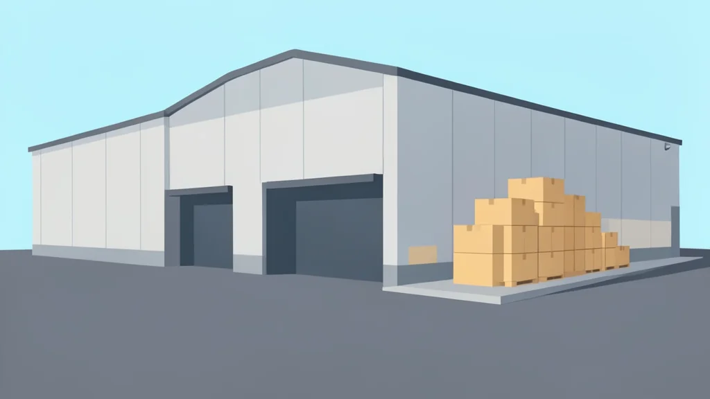A large warehouse-style retail store exterior with a loading dock and stacked cardboard boxes