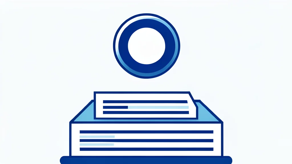 A glowing digital coin hovering above a stack of paper certificates