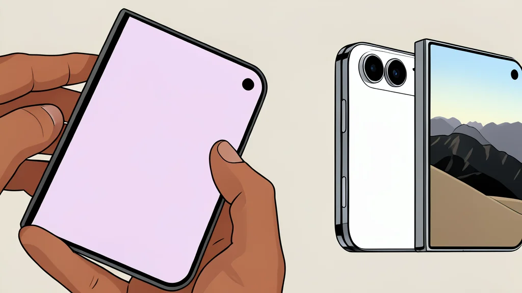 A folded smartphone with a distinct black border on the outer screen edge.