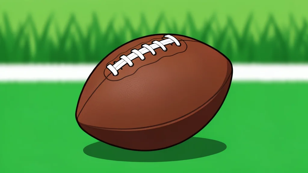 A green football field with white yard lines stretching into the distance under a clear sky