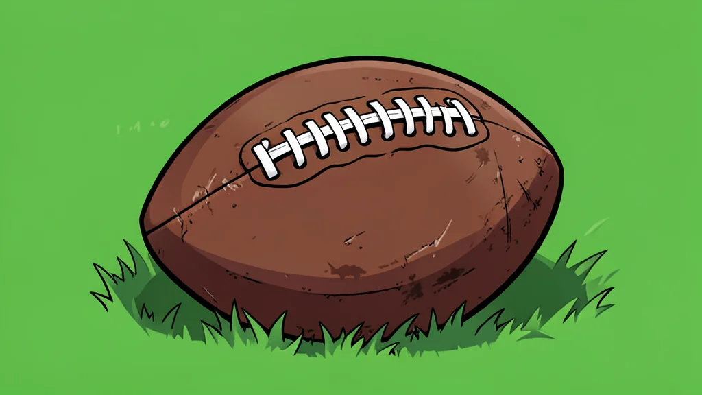 A football helmet resting on a green grass field