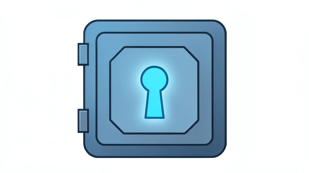 A sleek digital vault with a glowing keyhole