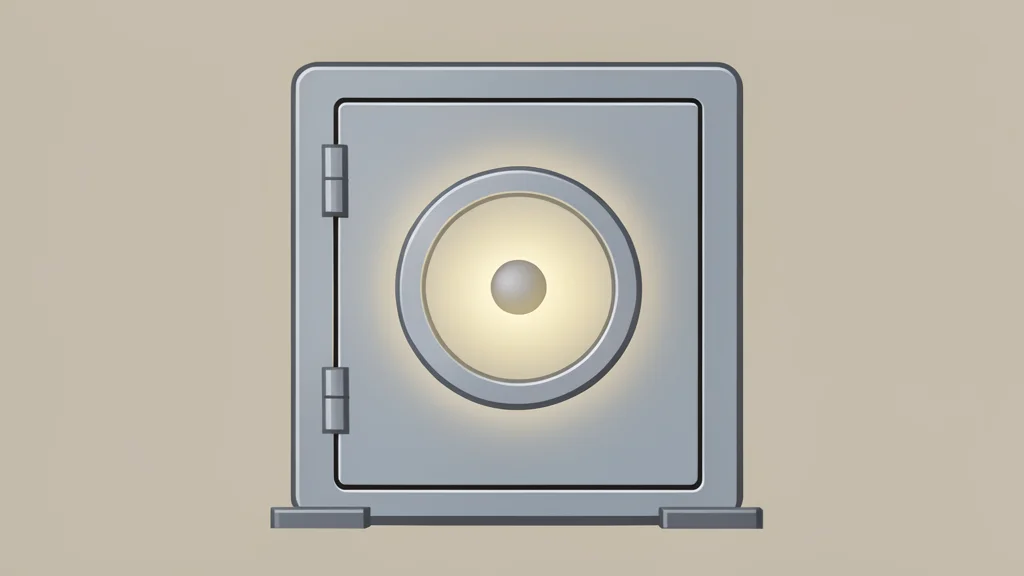 A digital vault with a glowing keyhole