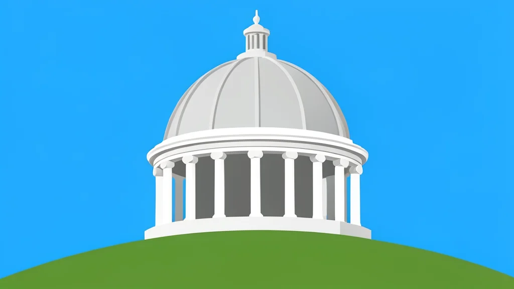 A large, circular architectural dome with a colonnade, typical of a central bank headquarters