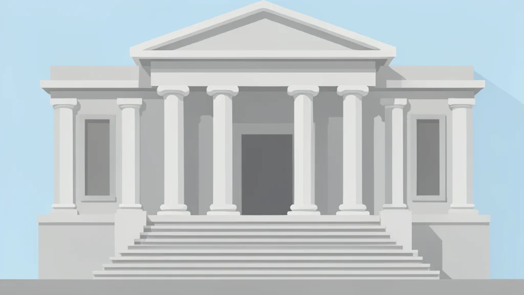 A large, classical stone building with a wide staircase and tall columns