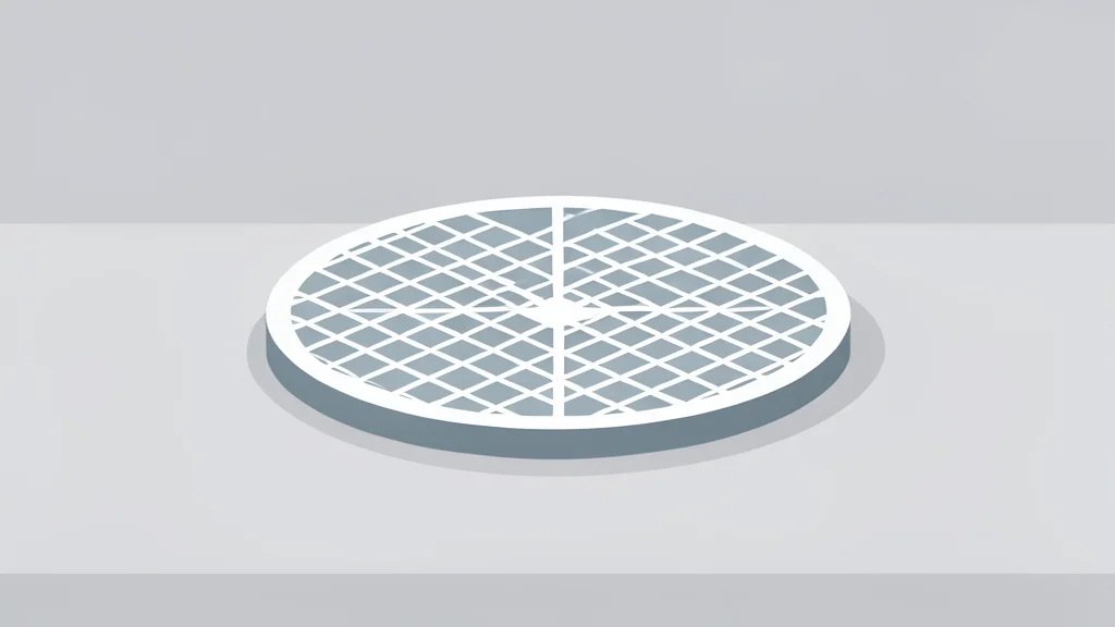 A silicon wafer resting on a cleanroom table
