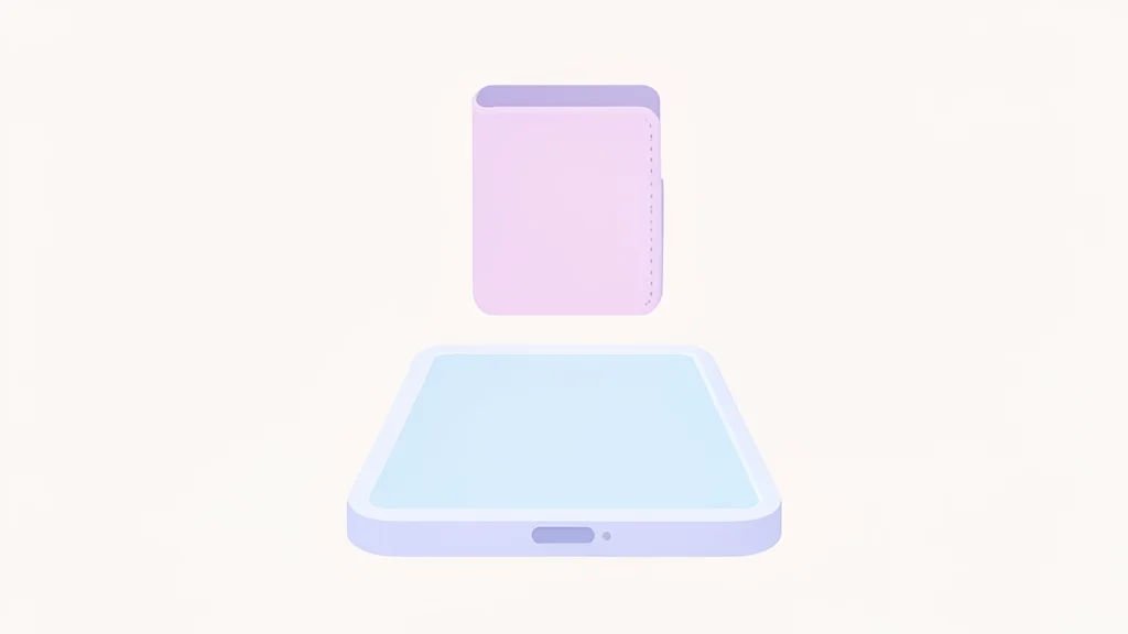A digital wallet icon floating above a smartphone screen