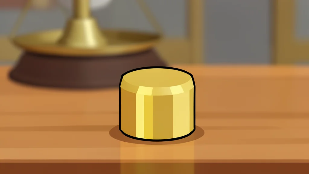 A digital coin resting on a stack of physical currency