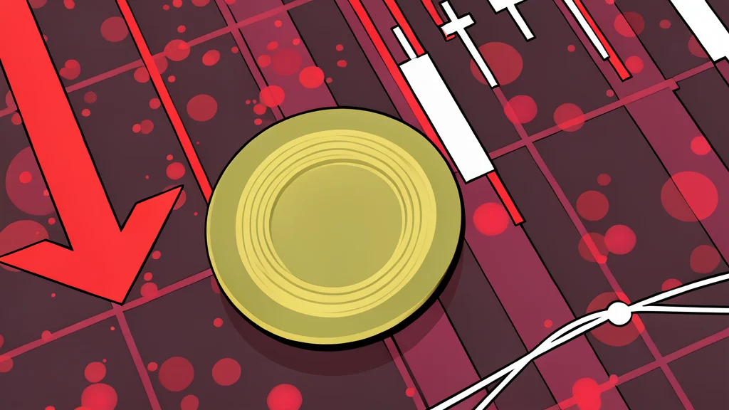 A digital coin resting on a reflective glass surface