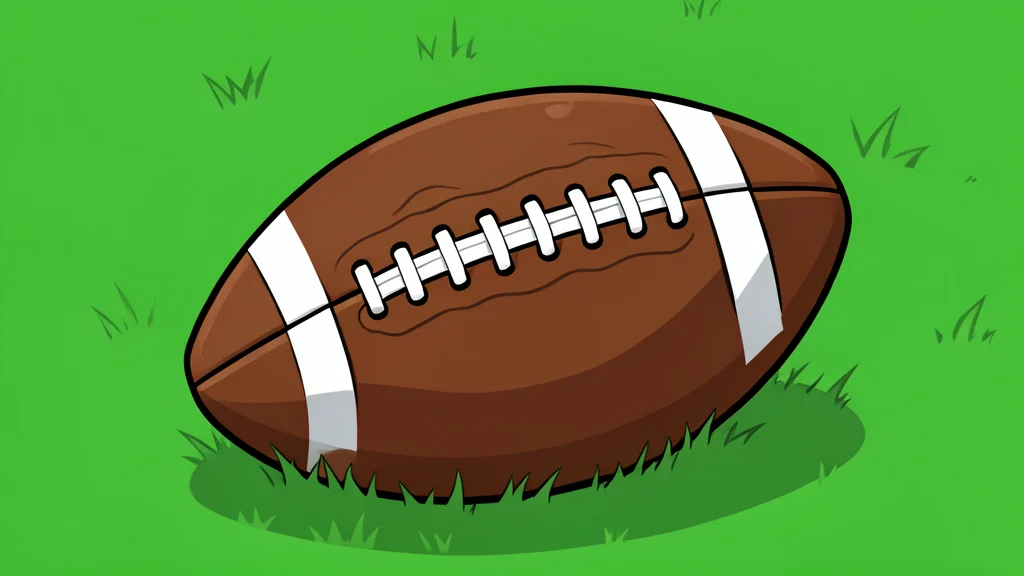 A green football field with white yard lines and goalposts in the distance