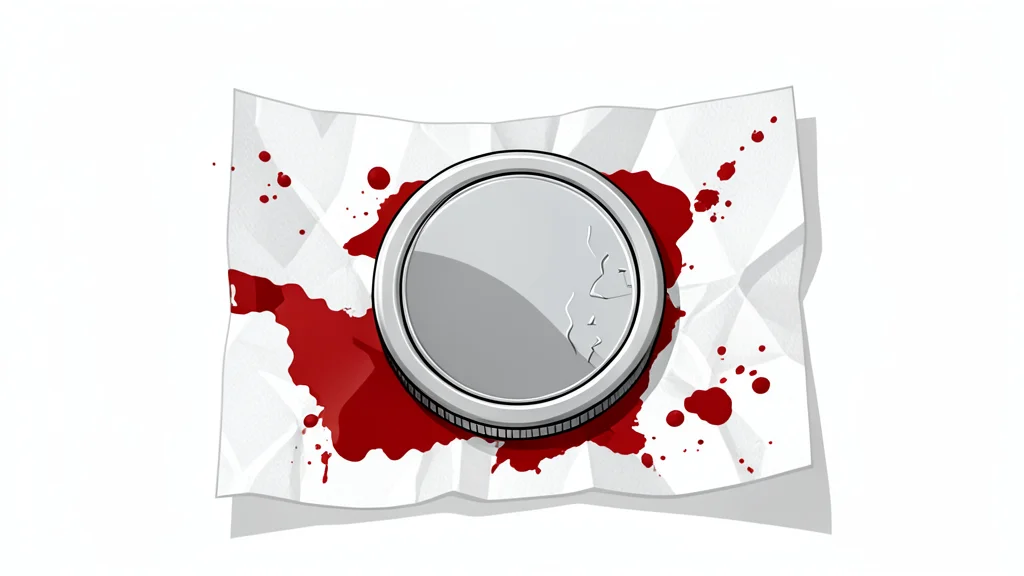 A digital currency coin resting on a battlefield mud patch