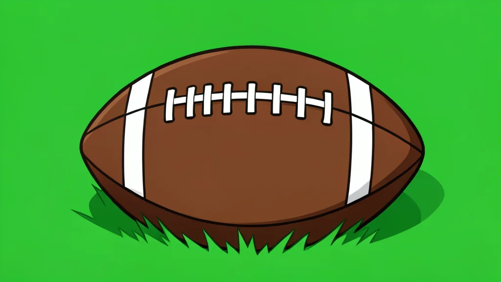 A wide-angle view of a green football field with white yard lines and yellow goalposts under a blue sky.