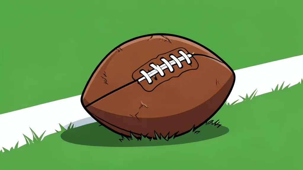 A green grass football field with white yard lines and goalposts in the distance