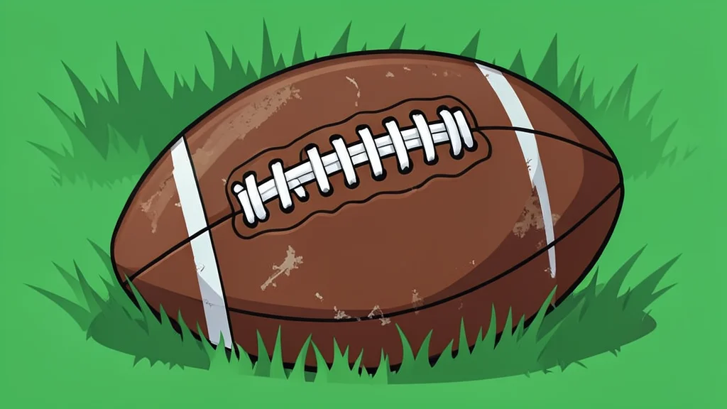 A green grass football field with white yard lines and goalposts in the distance