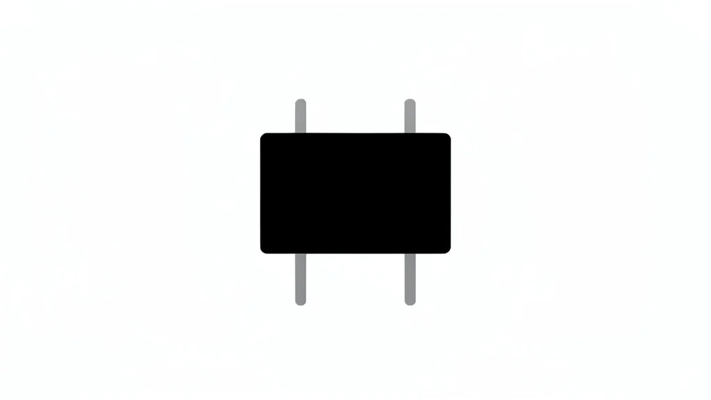 A close-up view of a small, black rectangular electronic component with thin metal legs, resting on a clean white surface.