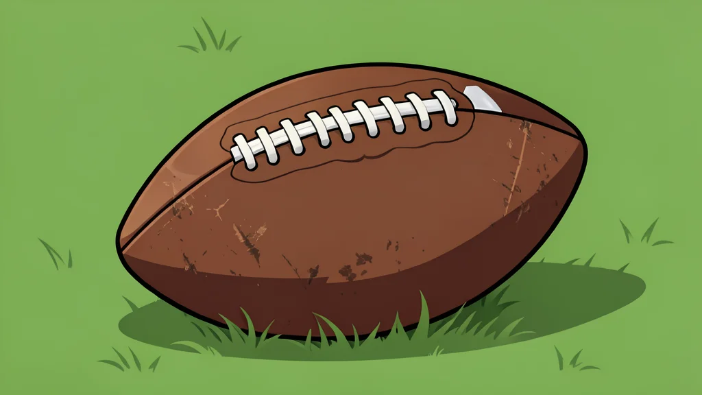 A grassy football field with white yard lines stretching into the distance under a clear sky