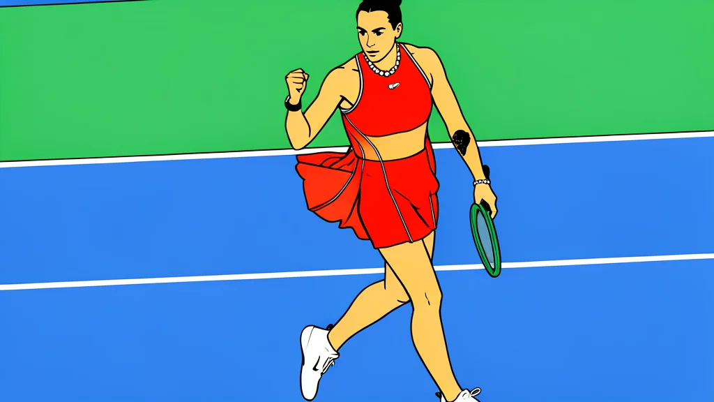A red clay tennis court with white boundary lines and a net stretched across the center
