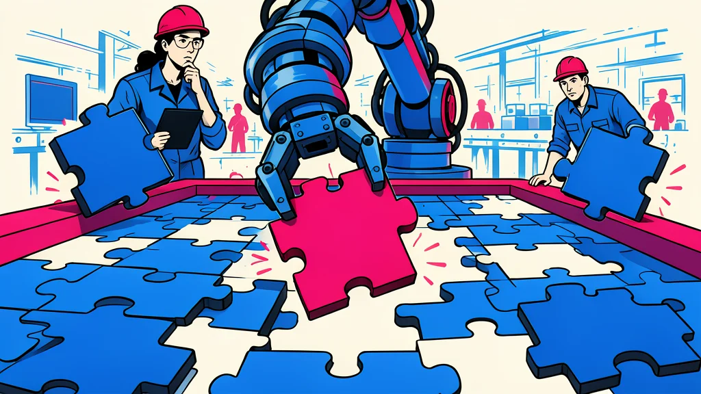A complex network of industrial pipes and sensors on a factory floor