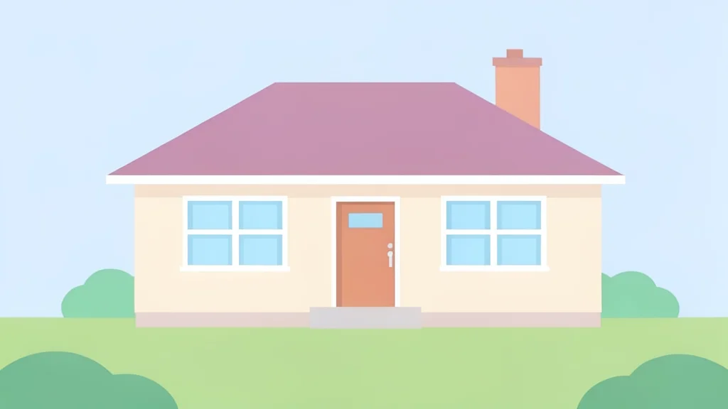 A single-family house with a front door and windows, situated on a grassy lot