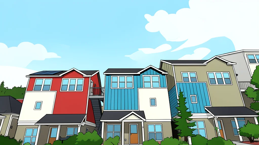 A modern suburban house exterior with a driveway and a front door