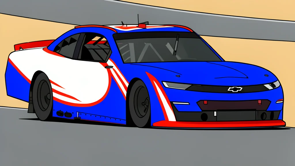 A long, straight stretch of asphalt racing track with white painted lines and tire marks.