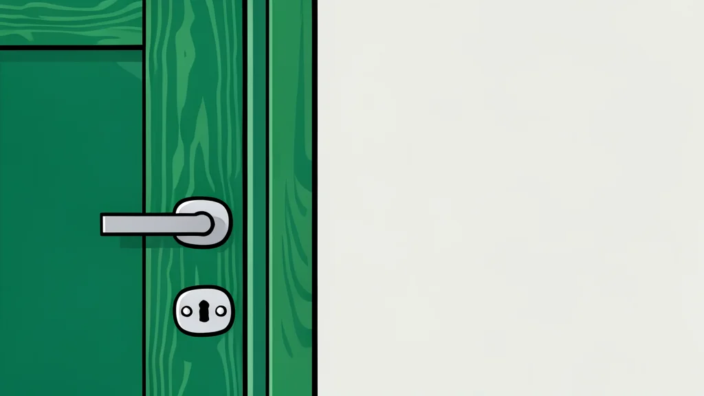 A heavy metal deadbolt lock mounted on a wooden door frame