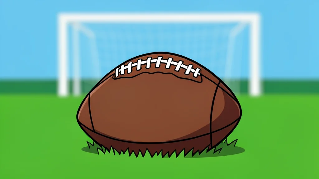 A vast green football field stretching toward the horizon under a bright, cloudless sky.