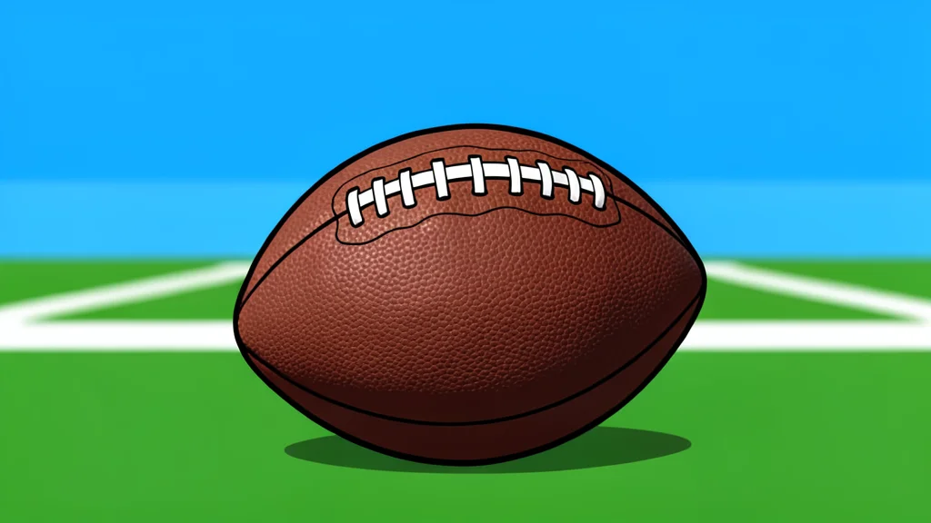 A grassy football field with white yard lines stretching into the distance under a clear sky
