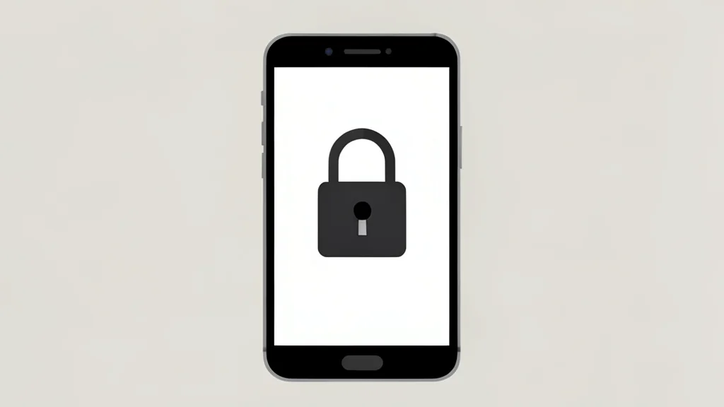 A smartphone with a padlock icon on the screen