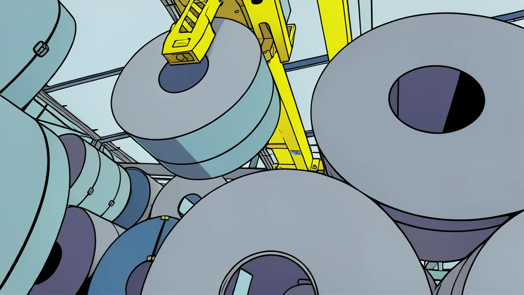 A large industrial smelter facility with tall smokestacks and molten metal vats