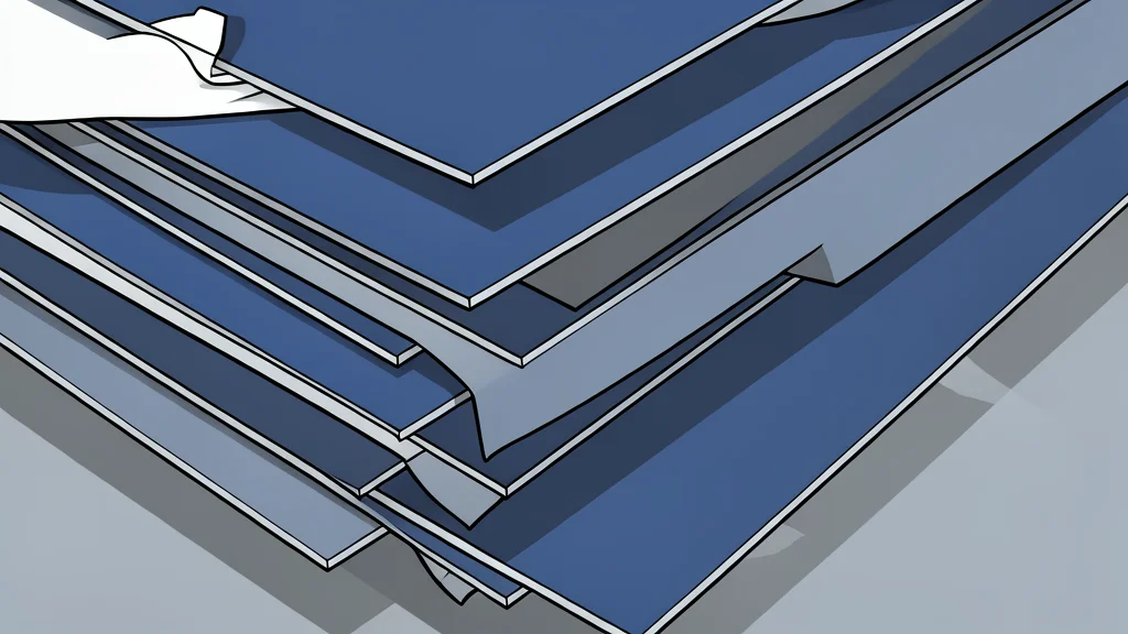 A stack of shiny, silver metal sheets and coils in an industrial warehouse