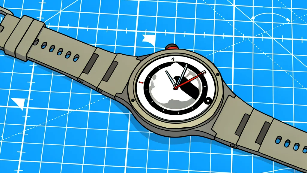 A close-up of a titanium wristwatch with a faceted bezel resting on a dark surface.