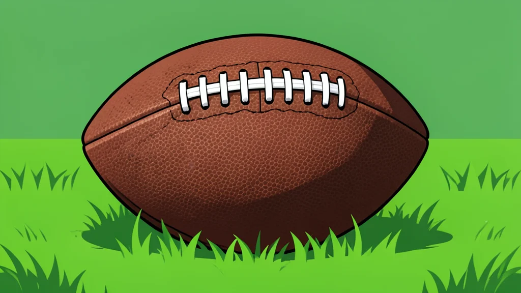 A grassy football field with white yard lines stretching into the distance under a clear sky