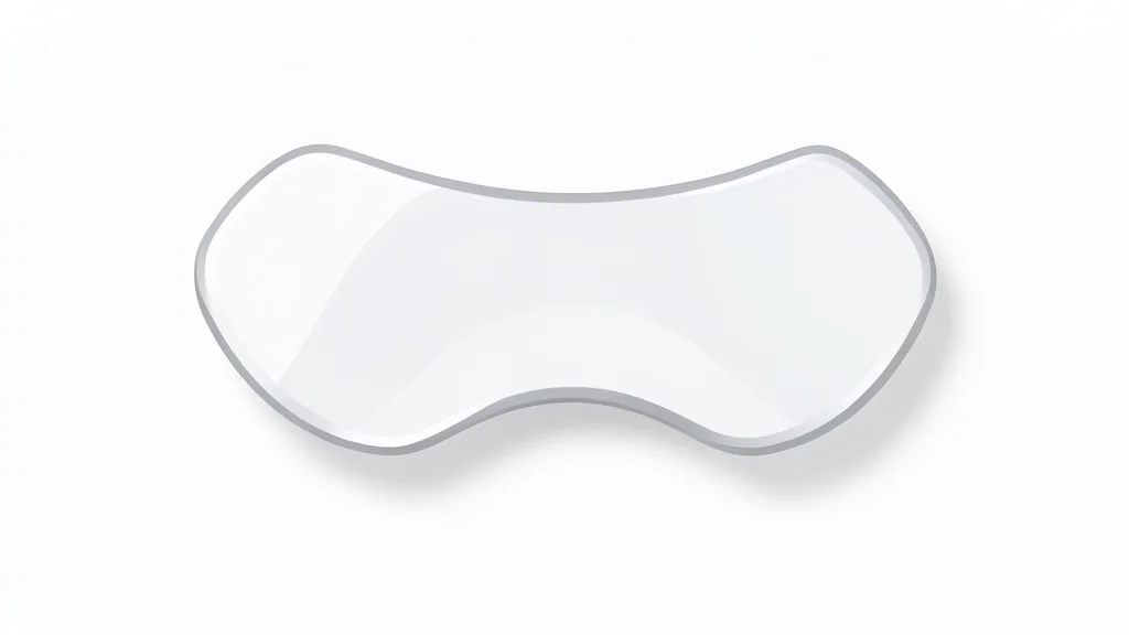 A clear plastic dental aligner resting on a white surface