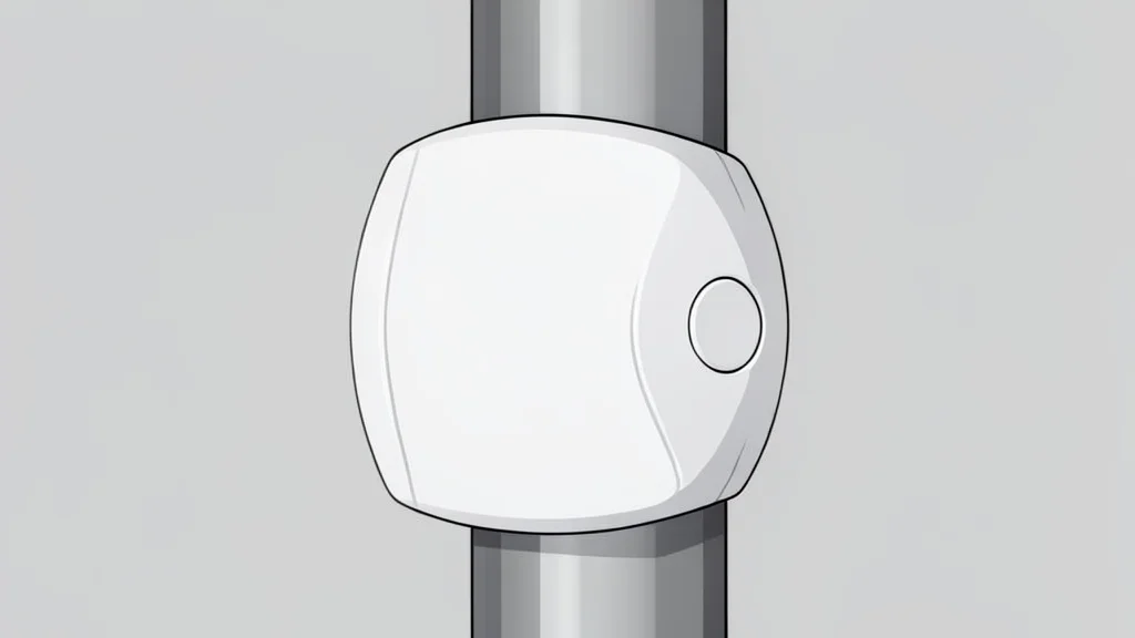A white plastic radiator valve attached to a metal heating pipe