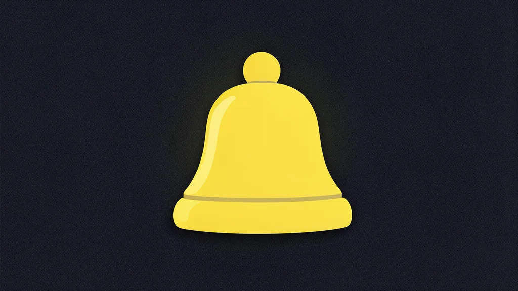 A single, glowing ring bell resting on a dark, textured canvas surface