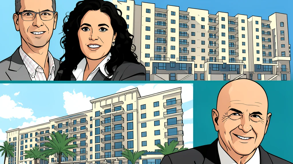 A modern multi-story apartment building with balconies and glass windows