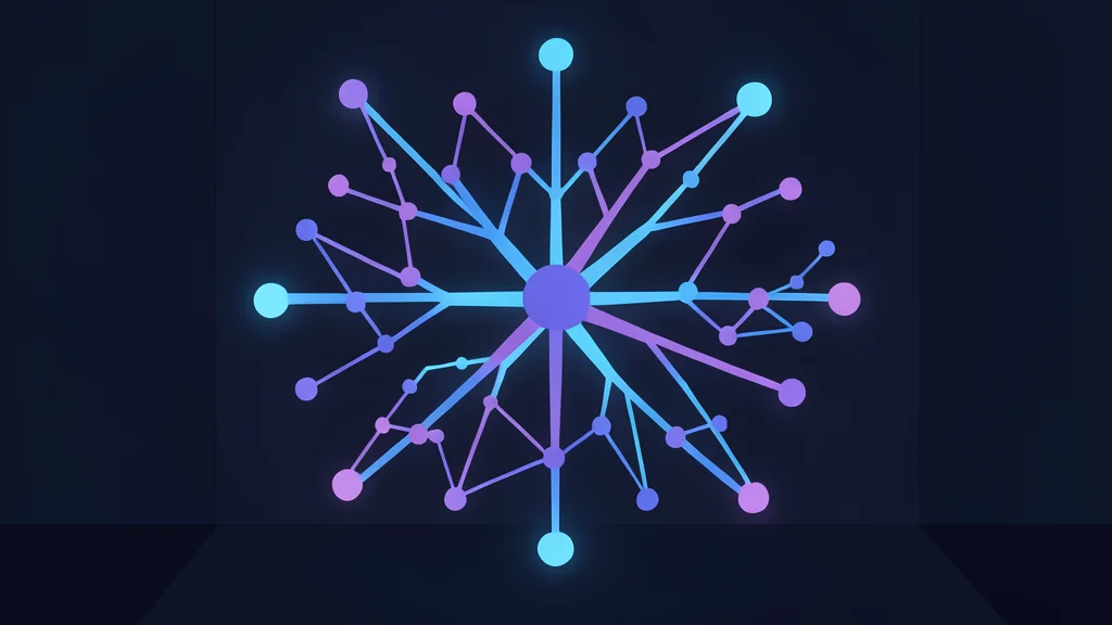 A complex neural network structure glowing softly in a dark room