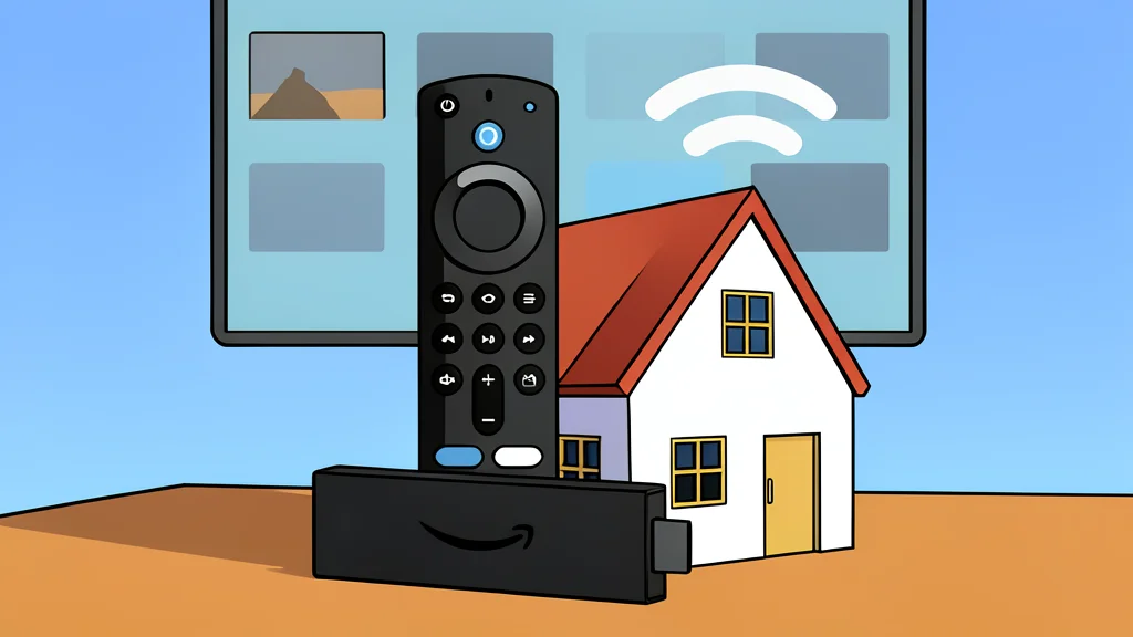 A small black streaming stick plugged into the side of a television set