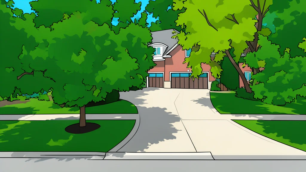 A modern suburban single-family house with a manicured lawn and a driveway