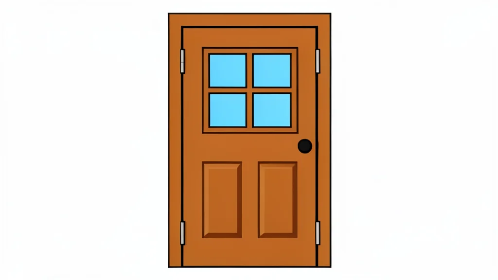 A closed wooden door with a small window, symbolizing the barrier between policy and personal autonomy